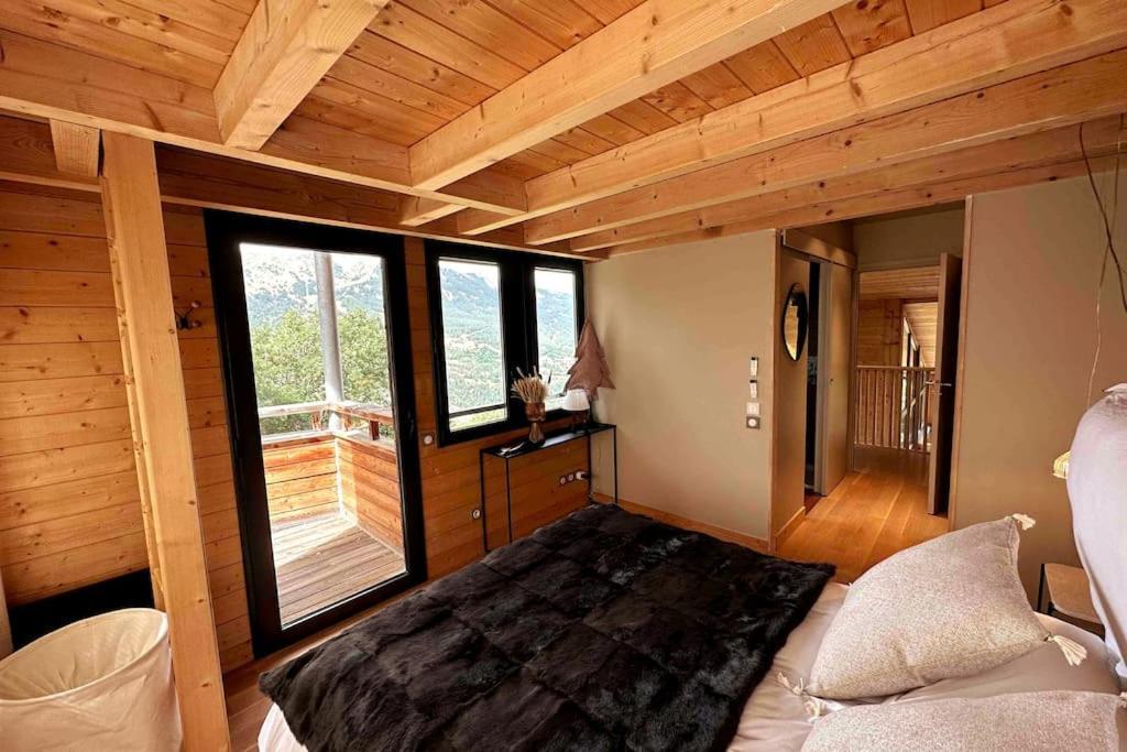 Chalet D'Architecte Avec Vue Panoramique Allos Exterior foto