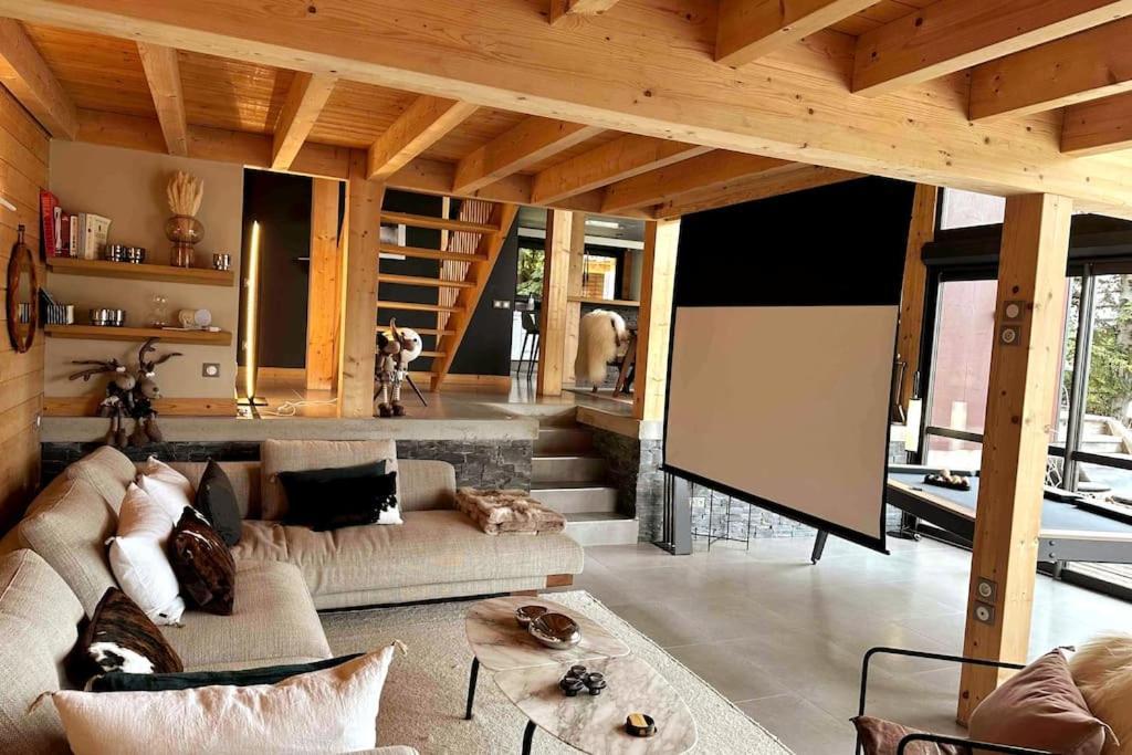 Chalet D'Architecte Avec Vue Panoramique Allos Exterior foto